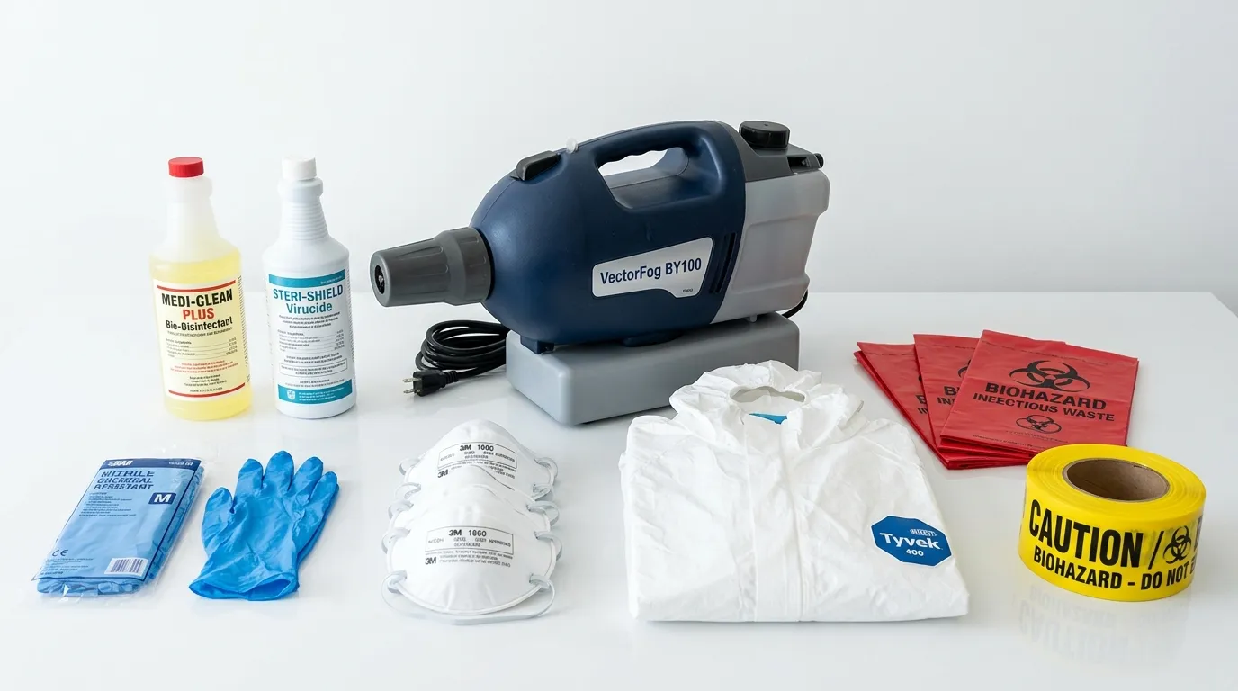 Professional biohazard remediation crew working in Bayside