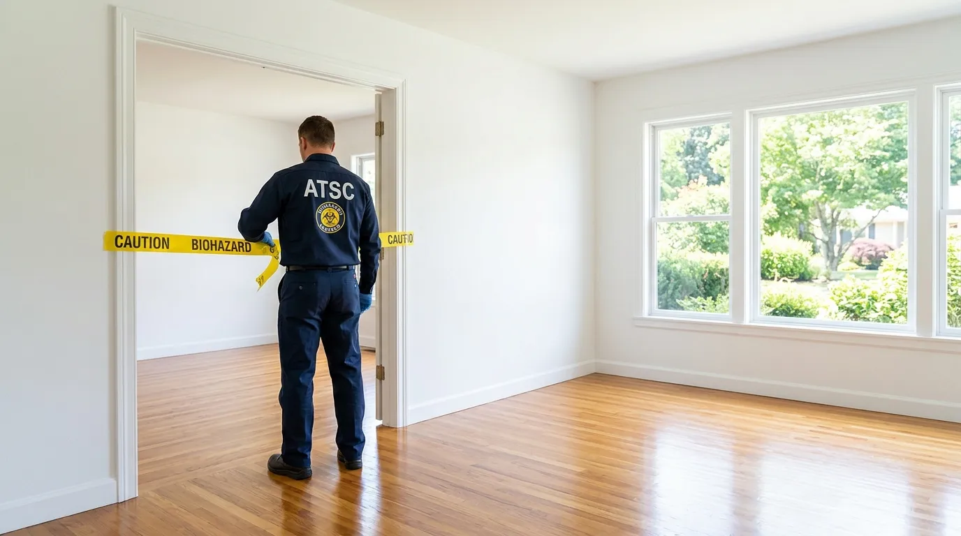 Certified biohazard cleanup crew performing Trauma Scene Cleanup in Bayside